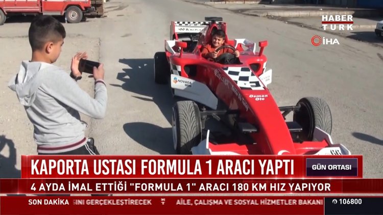 Kaporta ustası Formula 1 aracı yaptı