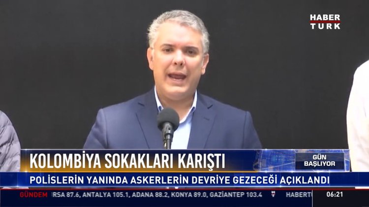 Kolombiya sokakları karıştı