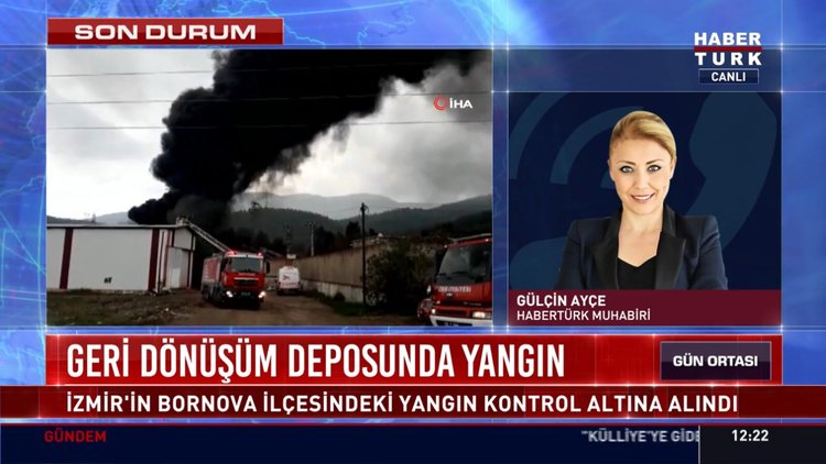 Geri dönüşüm  deposunda yangın