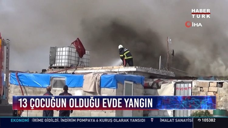 13 çocuğun olduğu evde yangın