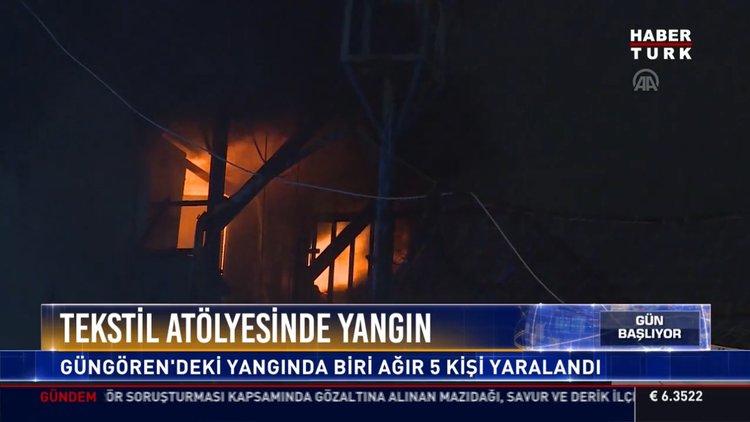 Tekstil atolyesinde yangın