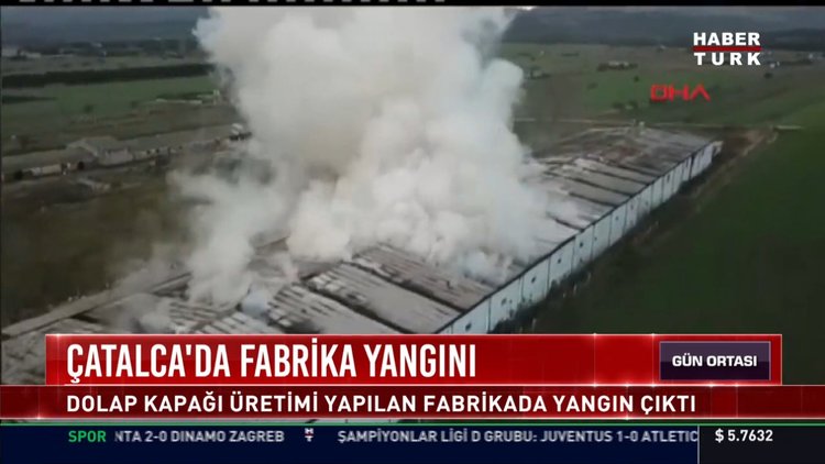 Çatalca'da fabrika yangını