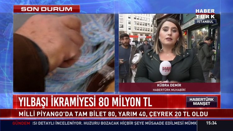 Yılbaşı ikramiyesi 80 milyon TL