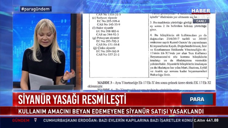 Siyanür yasağı resmileşti