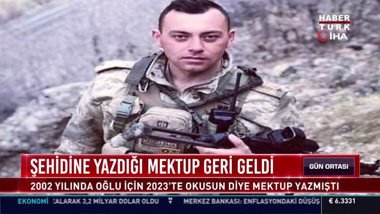 Şehidine yazdığı mektup geri geldi