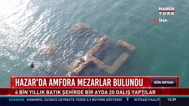 Batık şehirde Amfora mezarlar