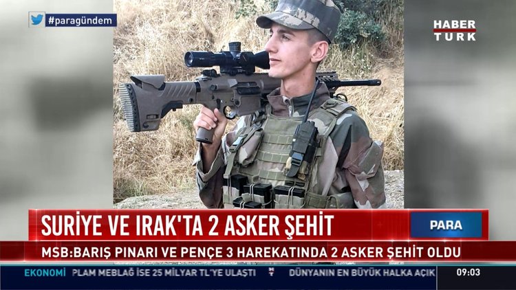 Barış Pınarı Harekatı bölgesinde iki asker şehit oldu