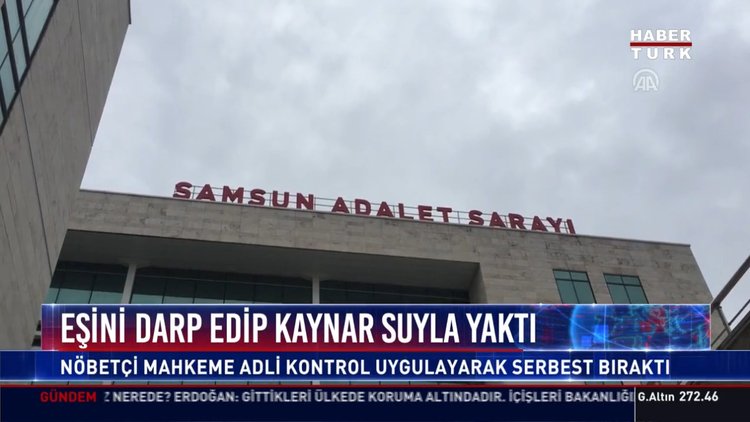 Eşini darp edip kaynar suyla yaktı