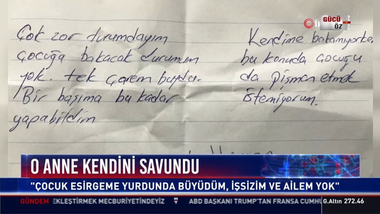 O anne kendini savundu