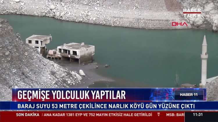 Deriner Barajı'nın suyu çekildi