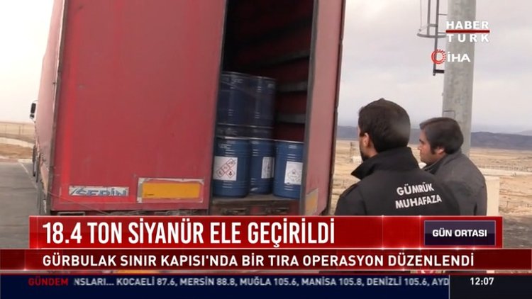 18.4 ton siyanür ele geçirildi
