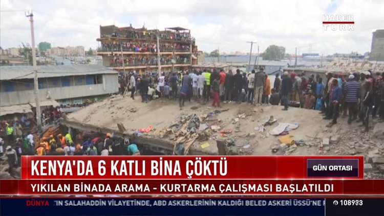 Kenya'da 6 katlı bina çöktü