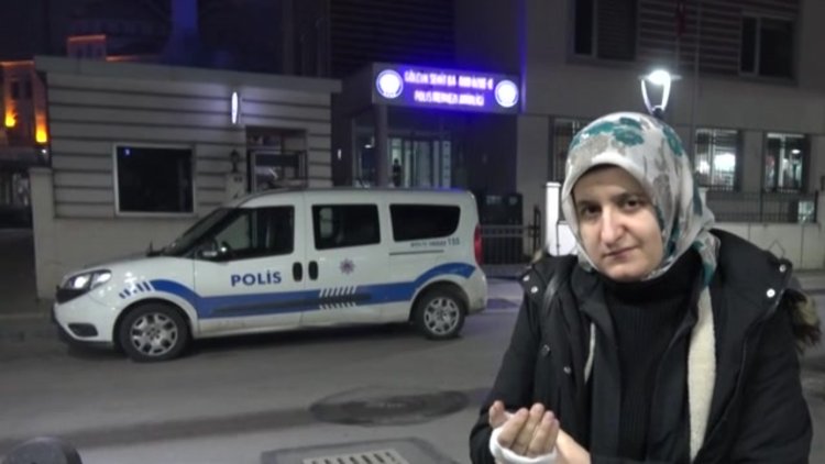 Cezaevi çıkışında gelinlikle karşıladığı eşi elinde sigara söndürdü