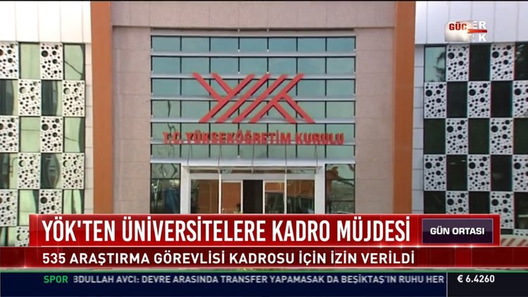 YÖK'ten üniversitelere kadro müjdesi