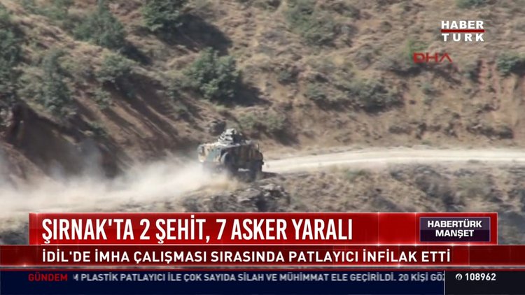 Şırnak'ta 2 şehit, 7 asker yaralı
