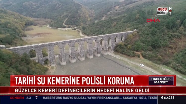 Tarihi su kemerine polisli koruma