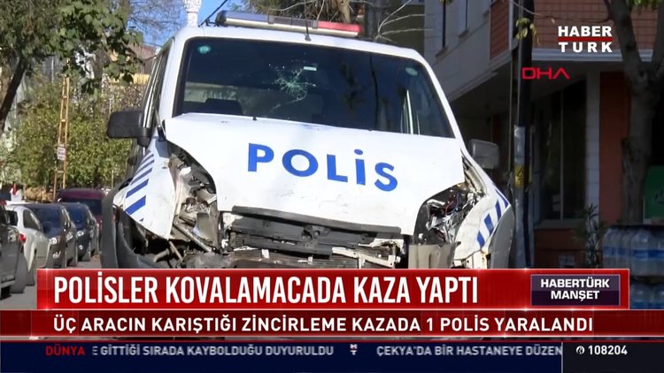 Polisler kovalamacada kaza yaptı