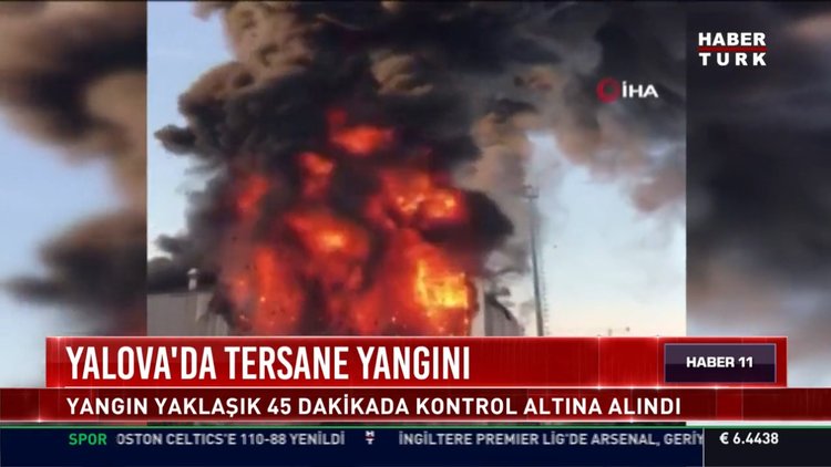 Yalova'da tersane yangını