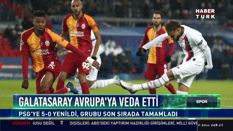 Galatasaray Avrupa'ya veda etti