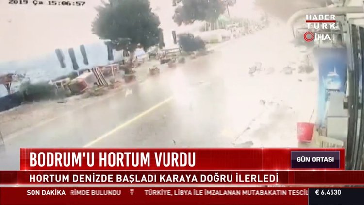 Bodrum'u hortum vurdu