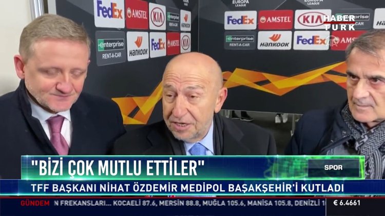 TFF Başkanı Nihat Özdemir Medipol Başakşehir'i kutladı