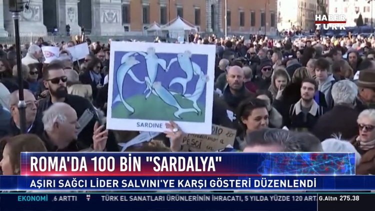 Roma'da 100 bin "sardalya"
