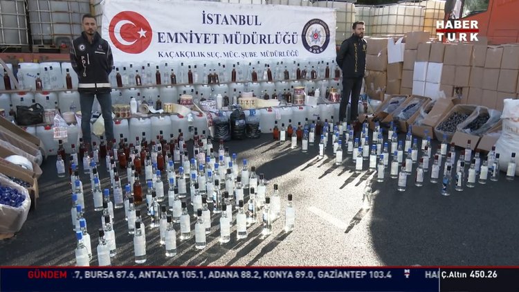 250 ton sahte içki ele geçirildi