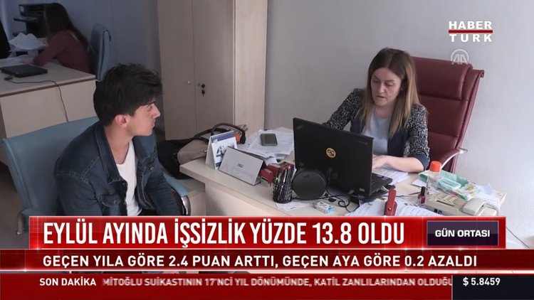 Eylül ayının işsizlik yüzde 13.8 oldu