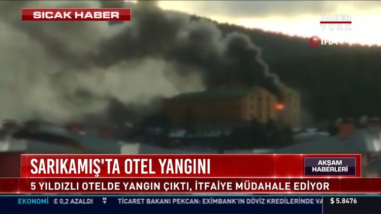 Sarıkamış'ta otel yangını