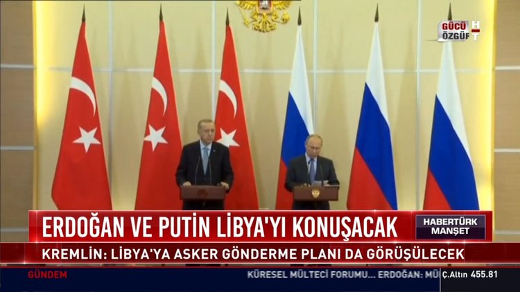 Erdoğan ve Putin Libya'yı konuşacak