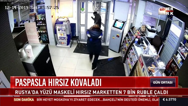 Paspasla hırsız kovaladı