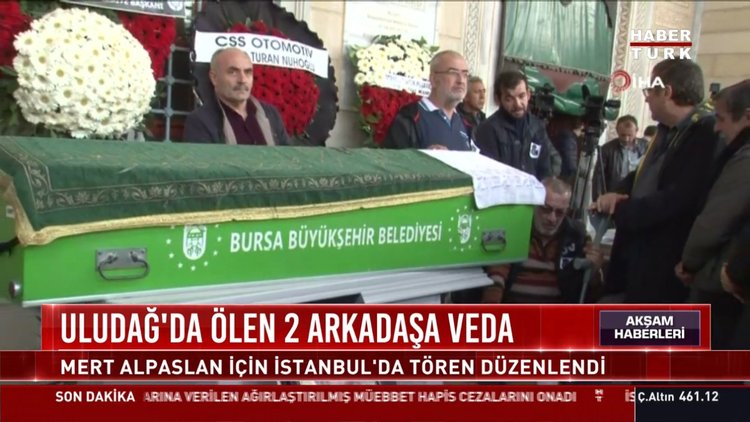 Uludağ'da ölen 2 arkadaşa veda