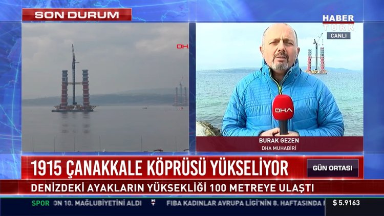 1915 Çanakkale Köprüsü yükseliyor