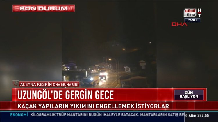 Trabzon Uzungöl'de yıkım gerginliği!