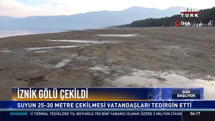 İznik Gölü çekildi