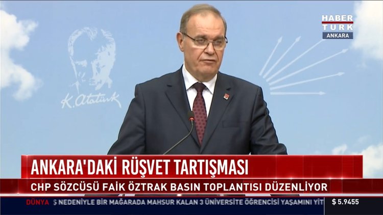 CHP Sözcücsü Faik Öztrak basın toplantısı düzenledi