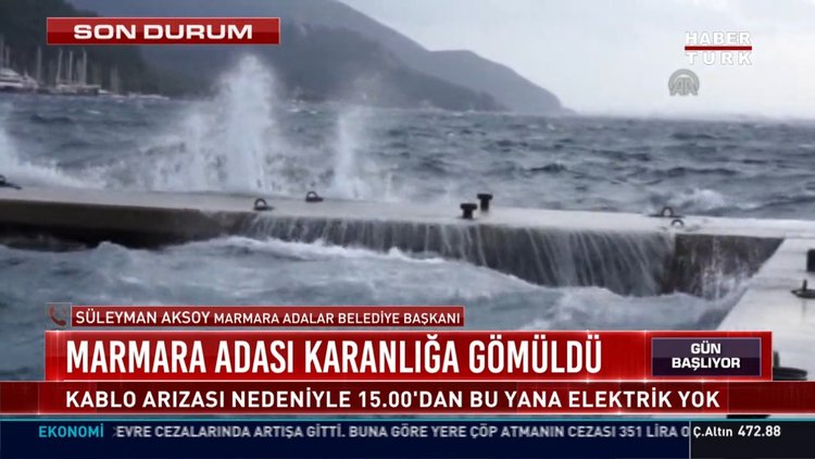 Marmara Adası karanlığa gömüldü