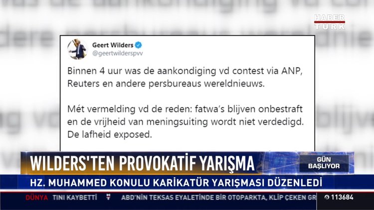 Wilders'ten provokatif yarışma