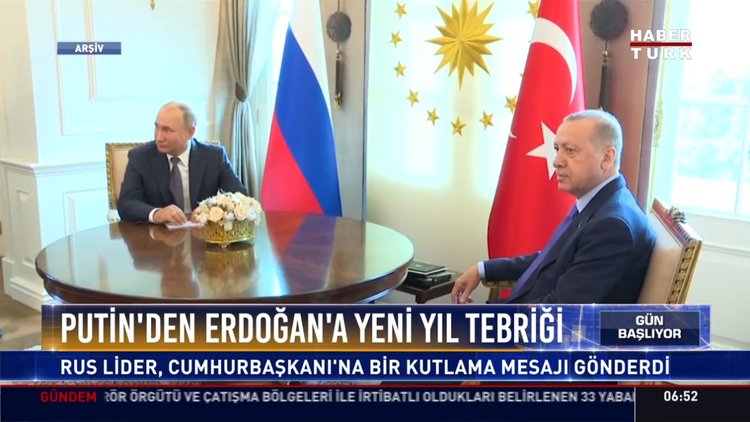 Putin'den Erdoğan'a yeni yıl tebriği