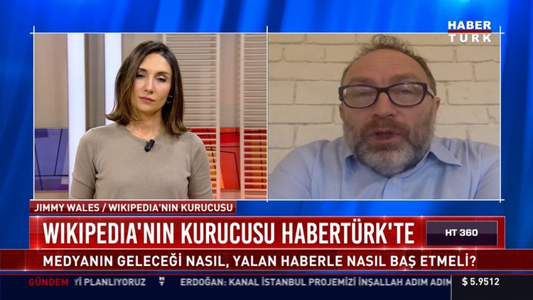 Wikipedia'nın kurucusu Habertürk'te