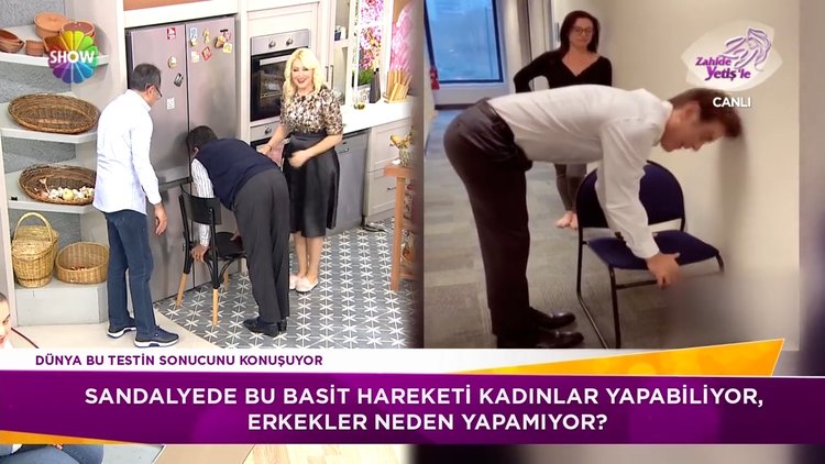 Sandalye testini kadınlar yapabiliyor, erkekler yapamıyor!