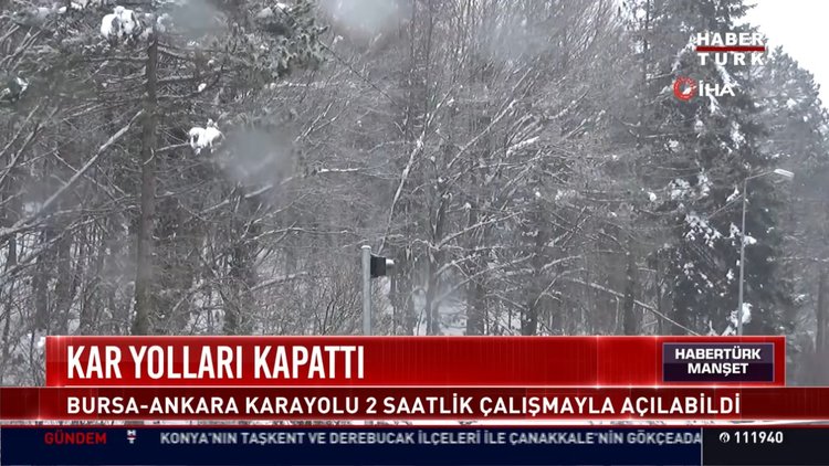 Kar yolları kapattı