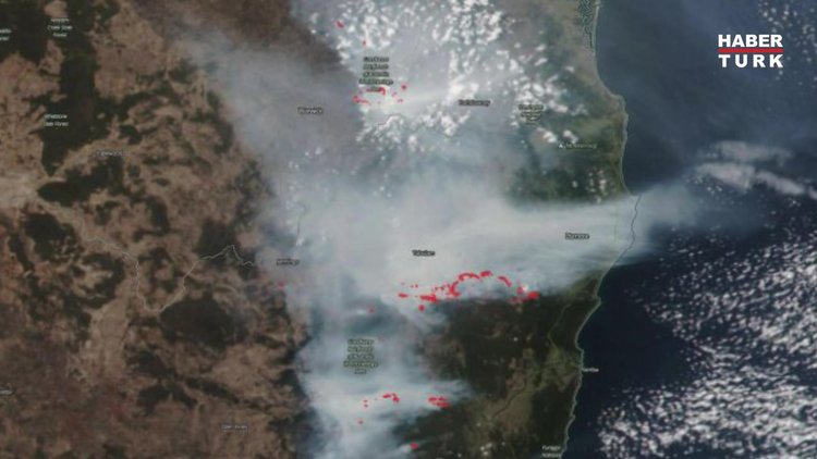 Avustralya yangını uydu görüntüleri