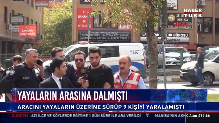 Yayaların arasına dalmıştı