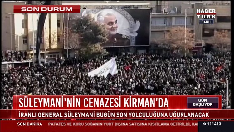 Süleymani'nin cenazesi Kirman'da