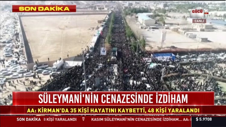 Süleymani'nin cenazesinde izdiham