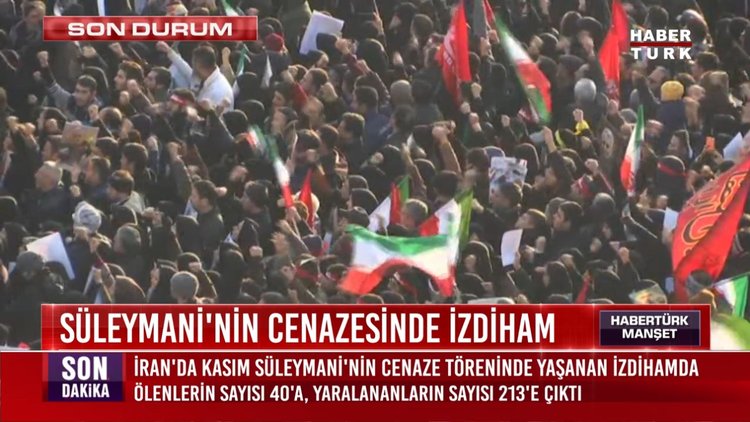 Süleymani'nin Kirman'daki cenazesinde izdiham