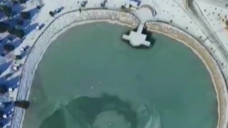 Erzincan'da donan göl kartpostallık görüntüler oluşturdu