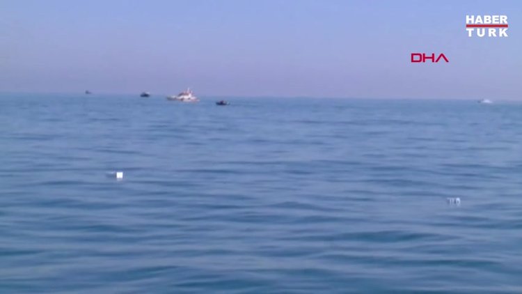 Kilyos'ta kayıp 3 kişinin tespit edildiği noktadaki çalışmalar görüntülendi