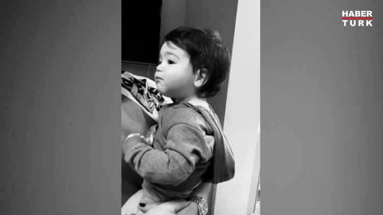 Arda Turan'ın oğlu Hamza'nın sevimli halleri